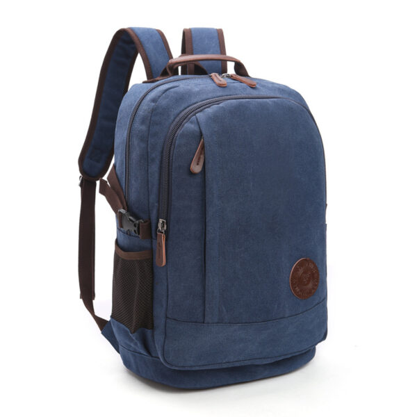 Wear-resistant Washed Canvas Men's And Women's Backpacks Street Casual Fashion Large Capacity Multifunctional - Image 4