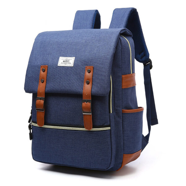 Vintage men women canvas backpacks school bags for teenage girls laptop backpack with USB charging fashion travel - Image 2