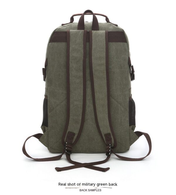 Wear-resistant Washed Canvas Men's And Women's Backpacks Street Casual Fashion Large Capacity Multifunctional - Image 9