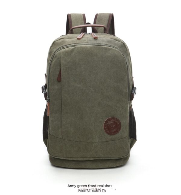 Wear-resistant Washed Canvas Men's And Women's Backpacks Street Casual Fashion Large Capacity Multifunctional - Image 10