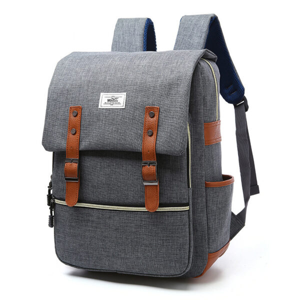 Vintage men women canvas backpacks school bags for teenage girls laptop backpack with USB charging fashion travel - Image 4