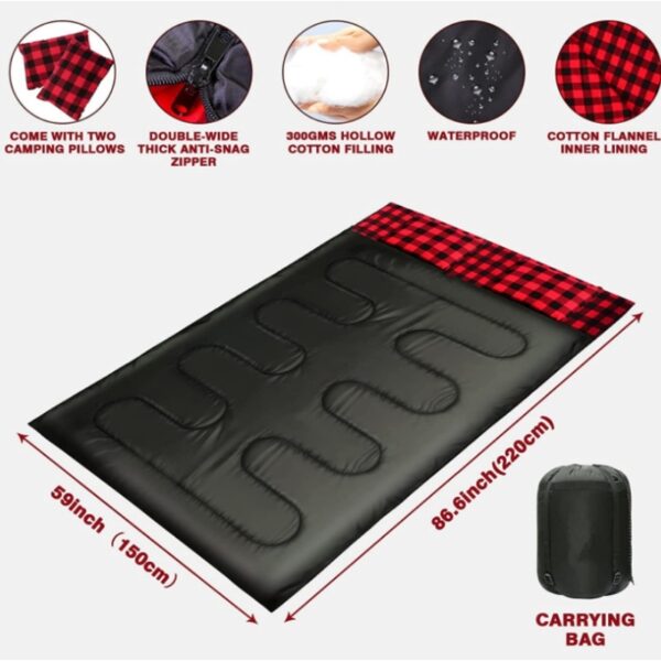 Camping Flannel Sleeping Bag - Image 4
