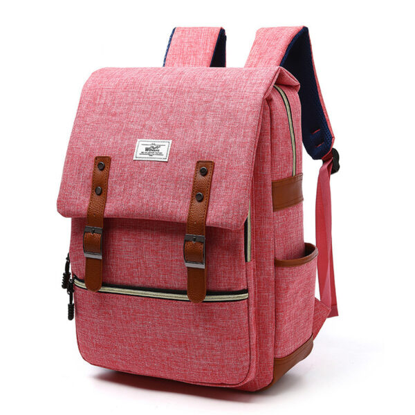 Vintage men women canvas backpacks school bags for teenage girls laptop backpack with USB charging fashion travel - Image 3
