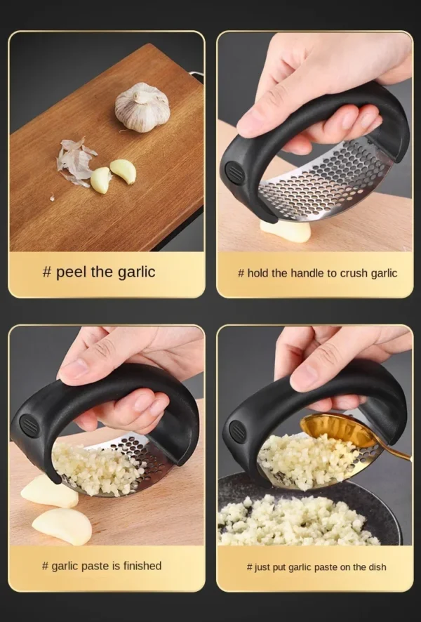 Garlic Press Crusher Manual Kitchen Stainless Steel Garlic Mincer Chopping Garlic Tool  Kitchen Accessories Gadget - Image 11