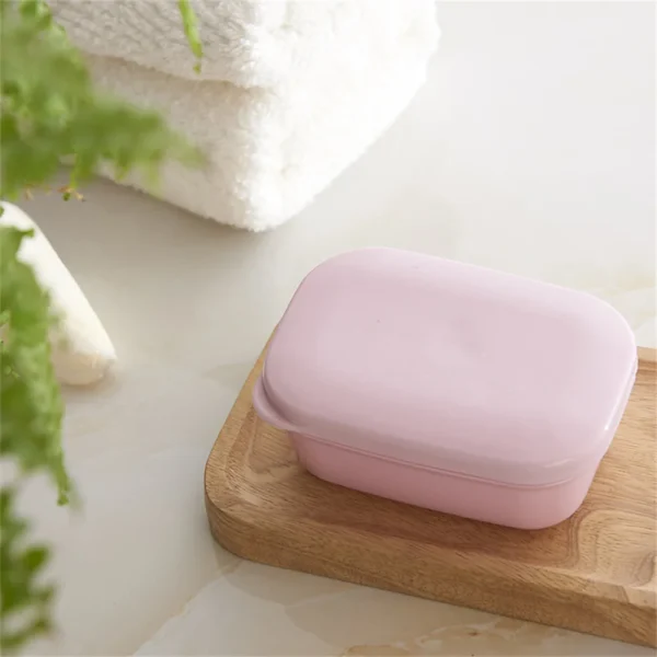 Candy Color Portable Soap Plastic Holder Travel Supplies Square Bathroom Accessories Soap Storage Container Soap Dish - Image 7