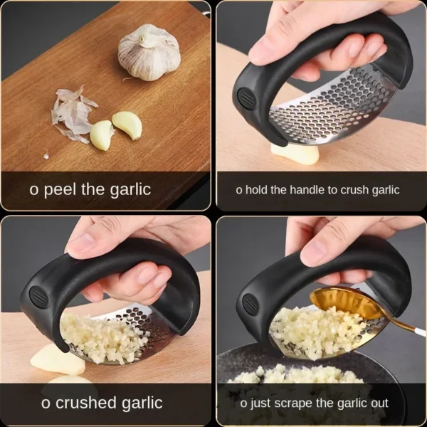 Garlic Press Crusher Manual Kitchen Stainless Steel Garlic Mincer Chopping Garlic Tool  Kitchen Accessories Gadget - Image 3