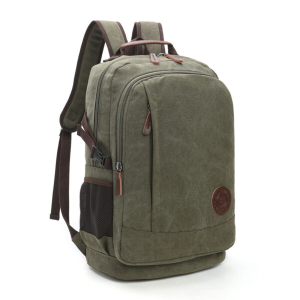 Wear-resistant Washed Canvas Men's And Women's Backpacks Street Casual Fashion Large Capacity Multifunctional - Image 6