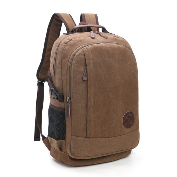 Wear-resistant Washed Canvas Men's And Women's Backpacks Street Casual Fashion Large Capacity Multifunctional - Image 5